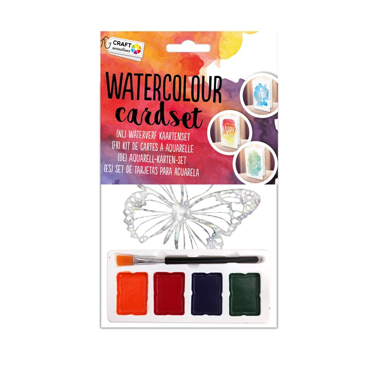 set de culori acuarele si carti postale craft sensations 17 piese ro rmscr0734ge