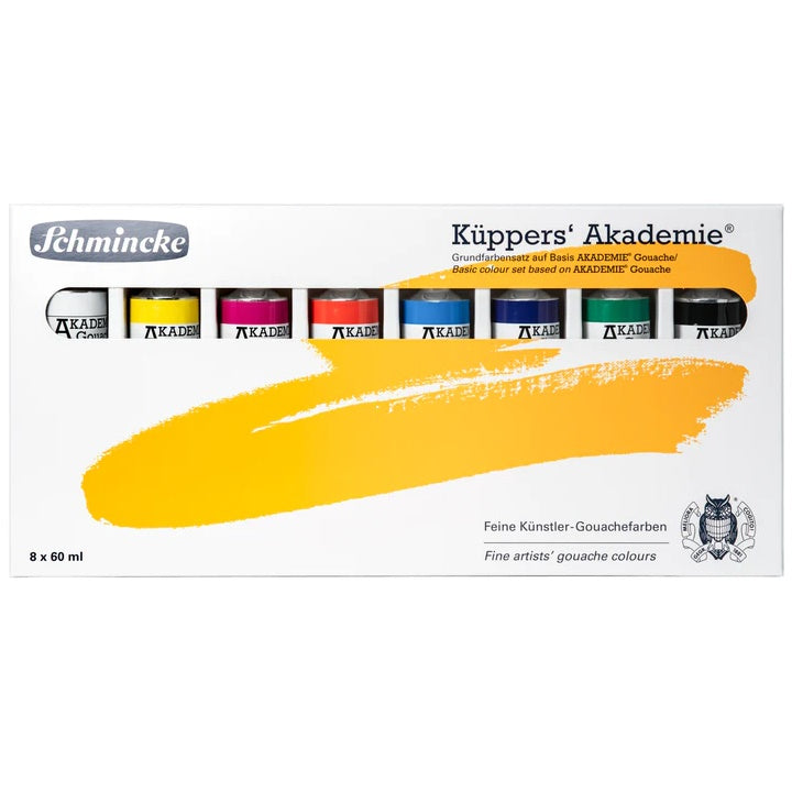 set de culori guaș de baza schmincke akademie 8 x 60 ml