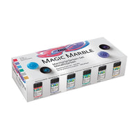 set de culori pentru efect de marmura kreul magic marble metallic 6x20 ml ro krl73610