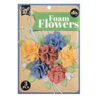 set de flori din spuma diy in albastru si galben ro rmscr1724ge3