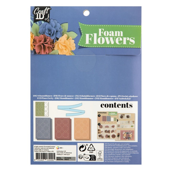 set de flori din spuma diy in albastru si galben ro rmscr1724ge3