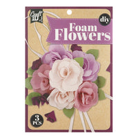 set de flori din spuma diy in violet si alb ro rmscr1724ge2