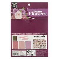 set de flori din spuma diy in violet si alb ro rmscr1724ge2