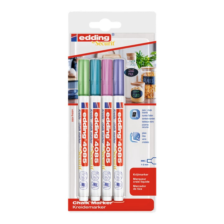 set de markere creta edding 4085 nuante metalice ro edd7580250023