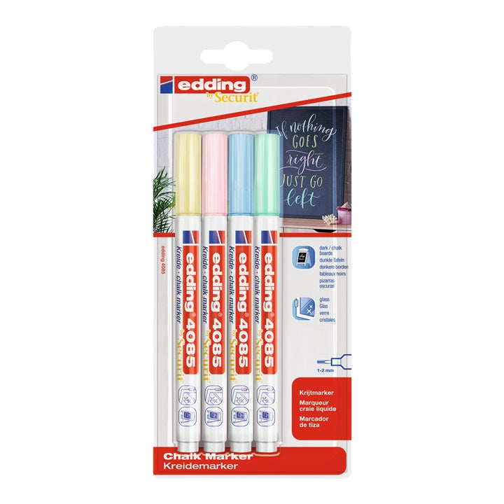 set de markere cu creta edding 4085 nuante pastelate ro edd7580250026