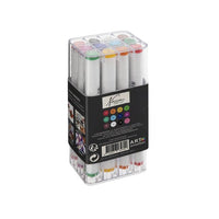 set de markere cu doua capete nassau fine art 12 buc