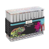 set de markere cu doua capete nassau fine art 48 buc
