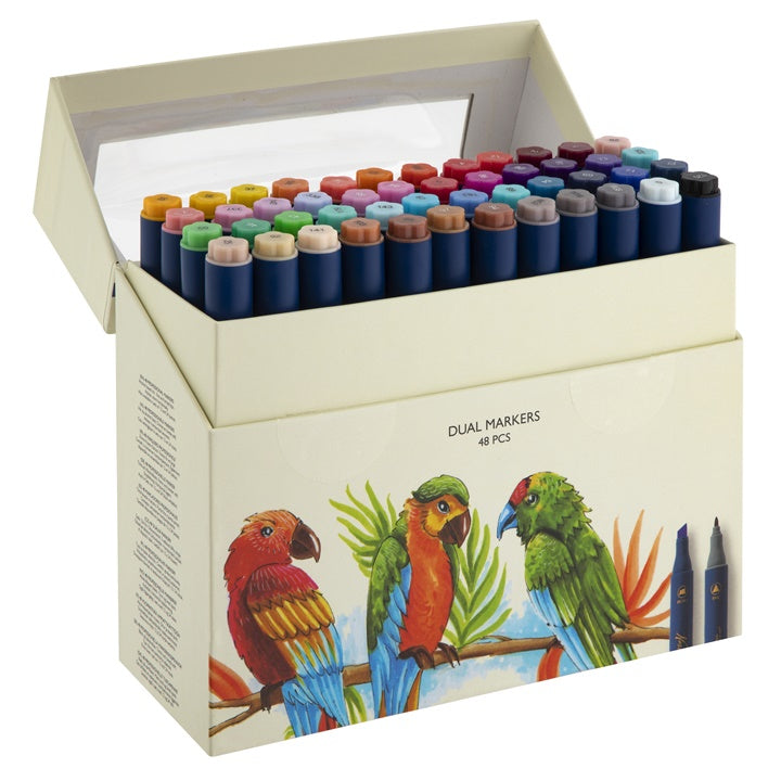 set de markere cu doua fete 48 buc ro rmsar0105 23ge1