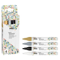 set de markere cu lac lucios kreul 4 buc