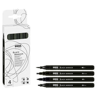 set de markere negre cu varfuri diferite 4 buc
