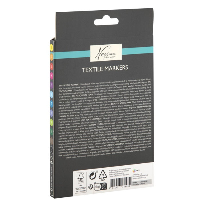 set de markere textile dual tip ro rmsar0158ge