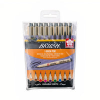 set de markeri sakura pigma brush 9 piese ro skrpoxsdkbr9