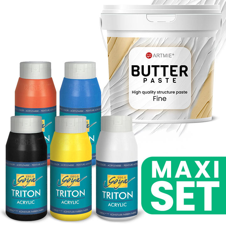 set de pasta 3d artmie butter si vopsea acrilica triton ro wqxtrrfb