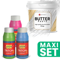 set de pasta 3d artmie butter si vopsea acrilica triton s ro wqxtrsbt