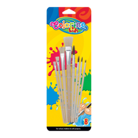 Set de pensule Colorino - late și rotunde, 8 buc