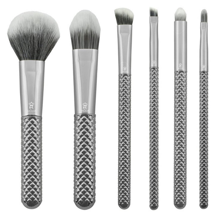 set de pensule cosmetice metallic silver ro rlgmset tf7sl