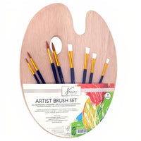 set de pensule cu paleta din lemn nassau fine art 9 buc ro rmsar0822 ge