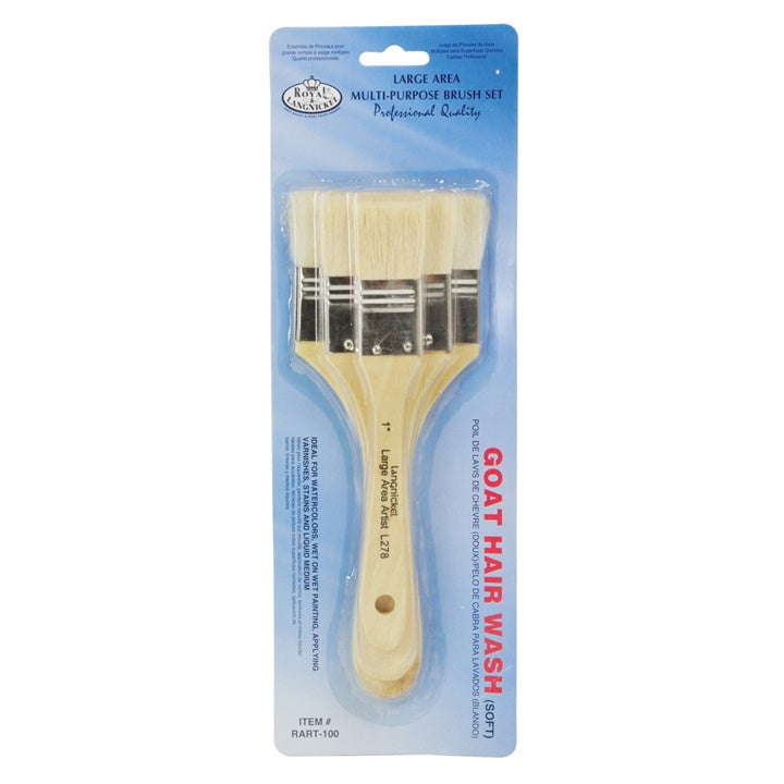 set de pensule din par de capra pentru grunduire si gessoing ro rlgrart 100