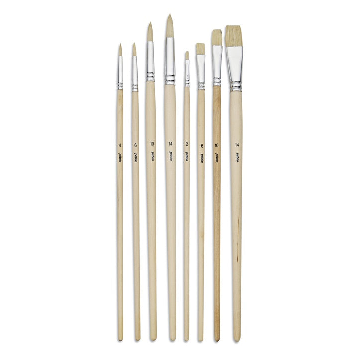 set de pensule pentru acrilic si ulei pebeo 8 bucati ro pbo952403