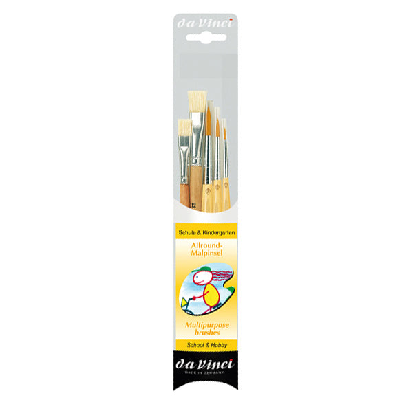 set de pensule pentru pictura da vinci junior 4211 pentru scoala si hobby 5 piese ro dvc4211