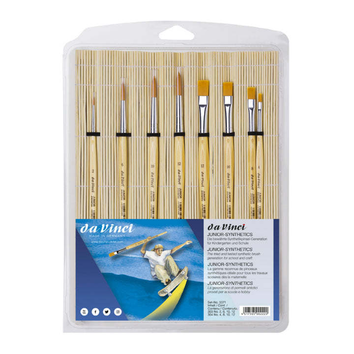 set de pensule pentru pictura da vinci junior 5371 pentru scoala si hobby 8 piese ro dvc5371