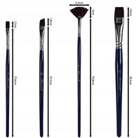 Set de pensule Phoenix din nailon maro 6614S2 - 4 piese