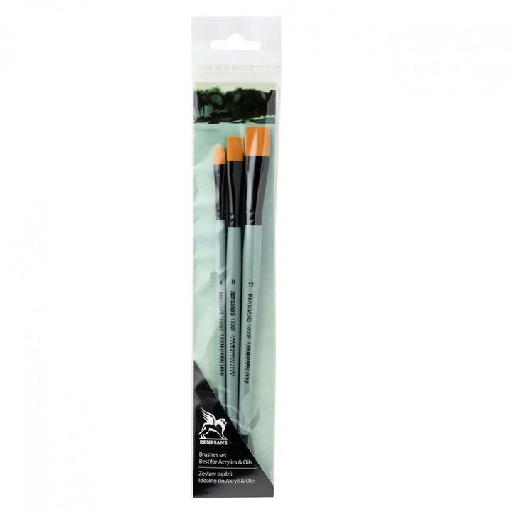 set de pensule plate renesans 1006 3 buc
