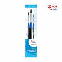 set de pensule rotunde pentru acuarela rosa studio ro rsk18611
