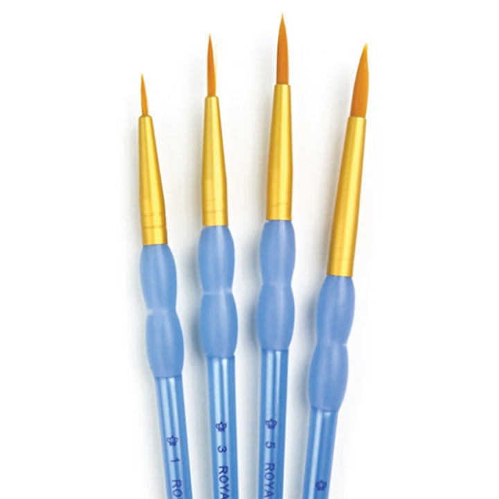 set de pensule rotunde sintetice royal langnickel 4 bucati ro rlgrcc201