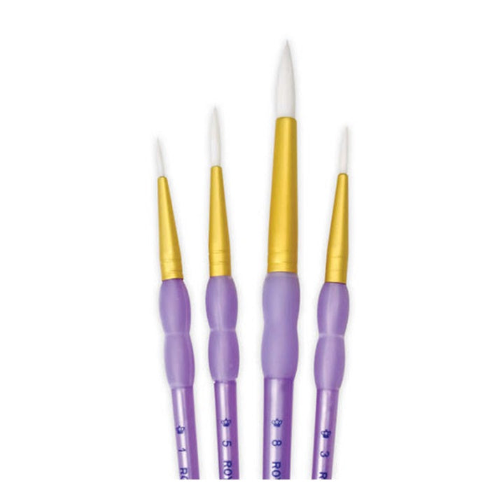 set de pensule rotunde sintetice royal langnickel 4 bucati ro rlgrcc220