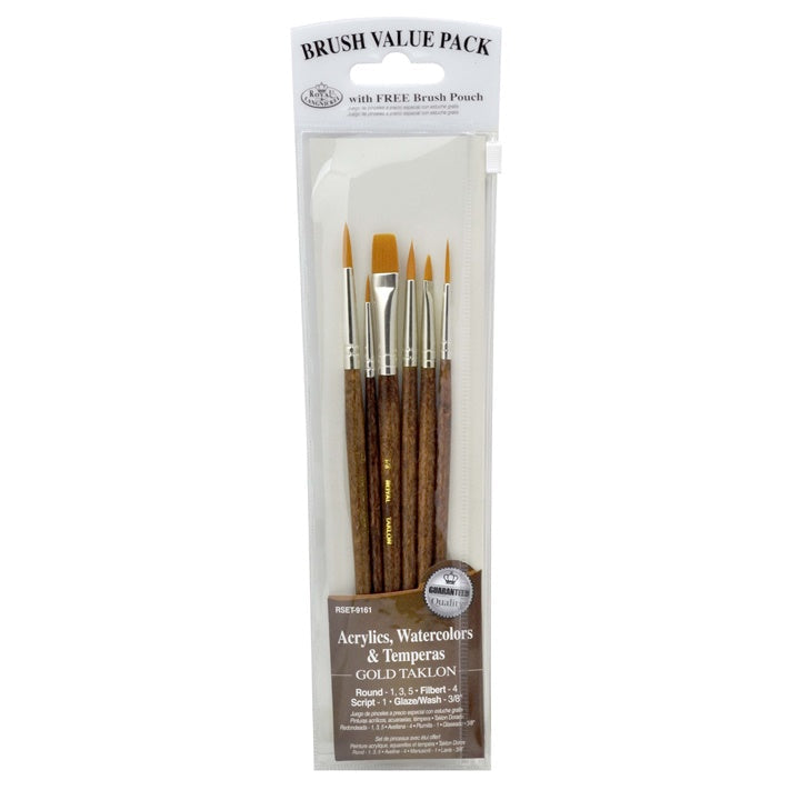 set de pensule royal and langnickel gold taklon ro rlgrset 9161