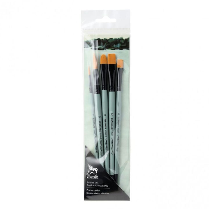set de pensule sintetice renesans 1006 5 buc