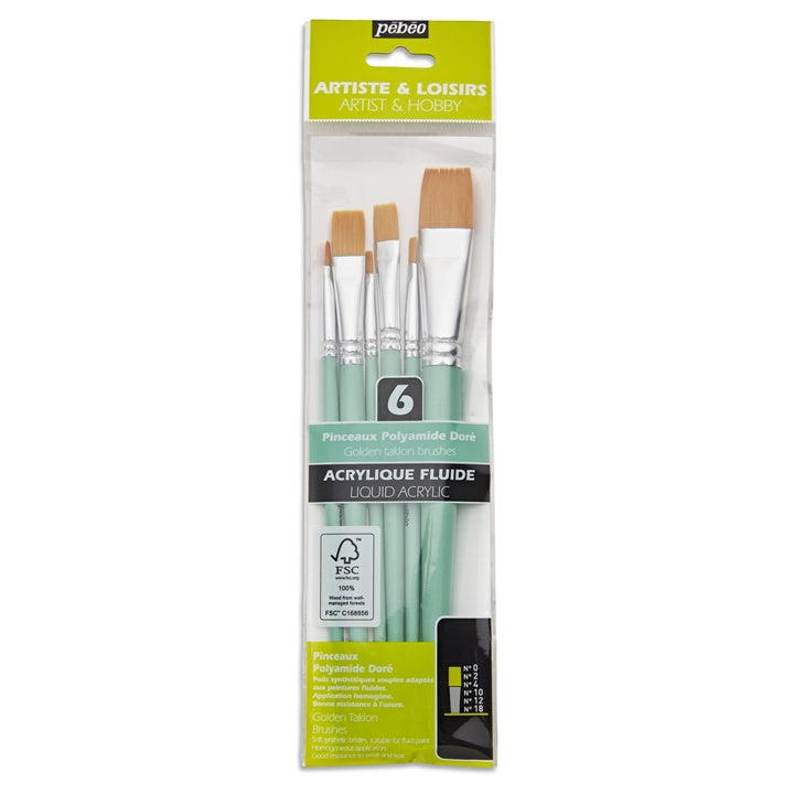 set de perii sintetice pebeo 6 buc ro pbo952310