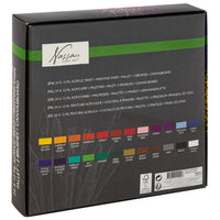 set de pictura acrilica nassau fine art 29 piese