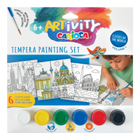 Set de pictură pe pânză cu tempera Carioca ARTivity Mari Orașe – 1, 6+