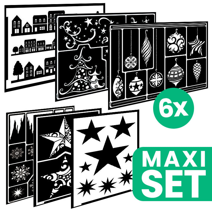 set de sabloane pentru pictura cu tematica de craciun 6 buc ro wqxstencilxmas