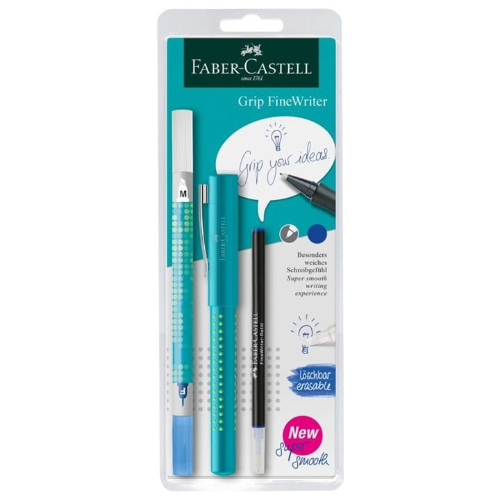 set de scris faber castell grip culoare turcoaz ro fbc201740