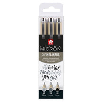 set de stilouri tehnice sakura pigma micron 3 fineliners ro skrpoxsdk3b