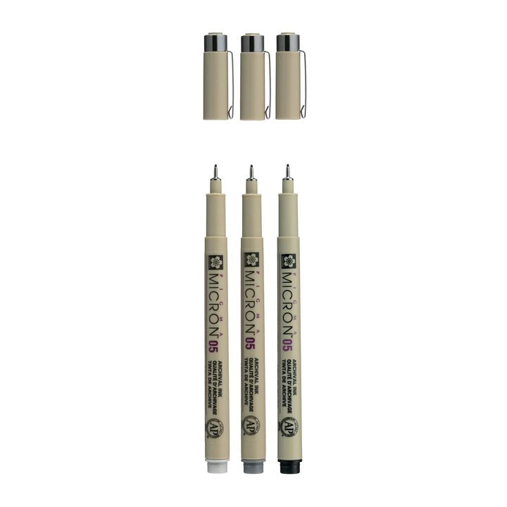 set de stilouri tehnice sakura pigma micron 3 fineliners ro skrpoxsdk3b