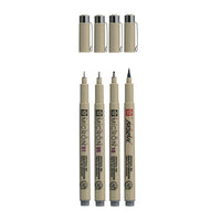 set de stilouri tehnice sakura pigma micron 3 fineliners a brush pen ro skrpoxsdk4c
