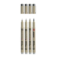 set de stilouri tehnice sakura pigma micron 3 fineliners a brush pen ro skrpoxsdk4l