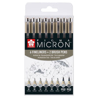 set de stilouri tehnice sakura pigma micron nuante de gri 8 bucati ro skrpoxsdk8c