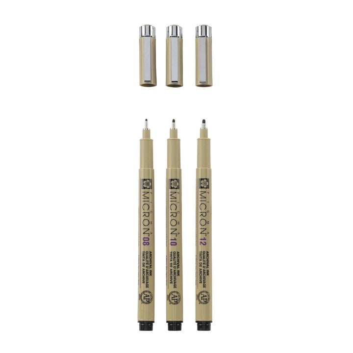 set de stilouri tehnice sakura pigma micron set broad 3 buc ro skrpoxsdk3a