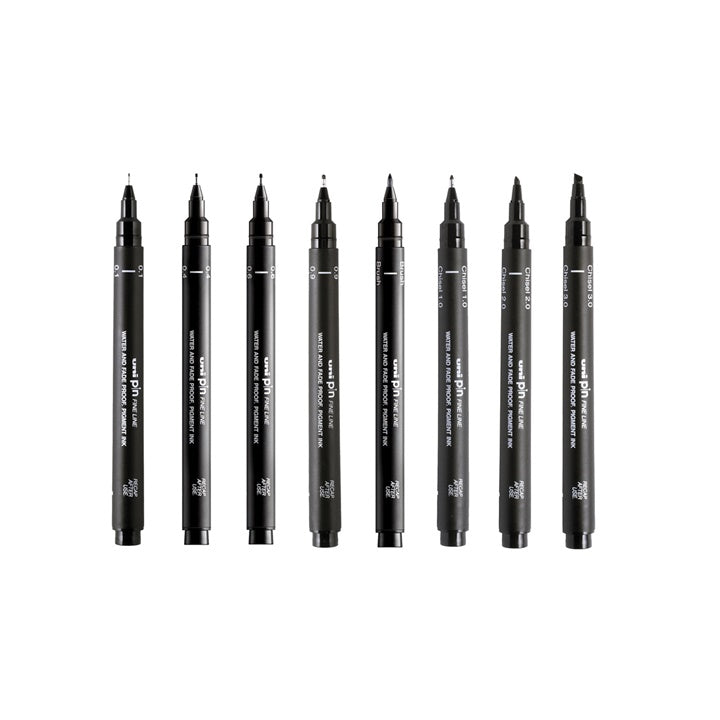 set de uni pin fineliner markere de caligrafie 8 buc ro unip238212801