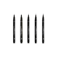 set de uni pin markere fineliner artist selection 5 buc ro unip238212793