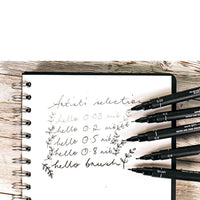 set de uni pin markere fineliner artist selection 5 buc ro unip238212793