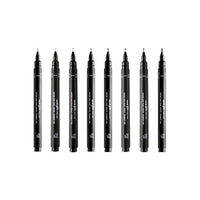 set de uni pin markere fineliner draw and sketch 8 buc ro unip238212799