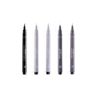 set de uni pin markere fineliner elegant tones 5 buc ro unip238212795