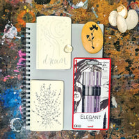 set de uni pin markere fineliner elegant tones 5 buc ro unip238212795