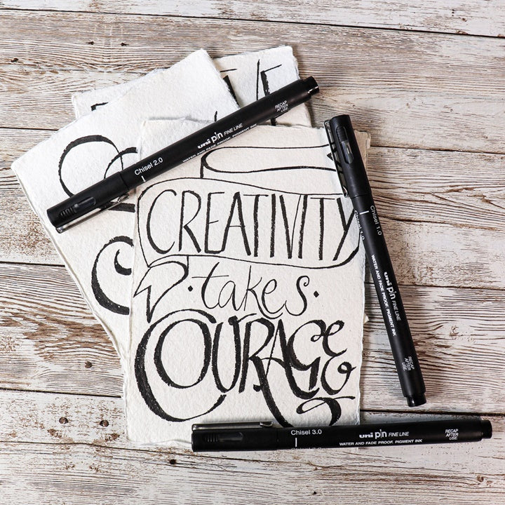 set de uni pin markere fineliner love lettering 5 buc ro unip238212798